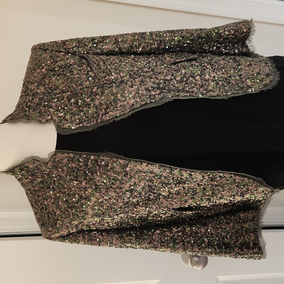 Zadig & Voltaire Verys Sequin Open Front Blazer Jacket Size 36 - Picture 11 of 13